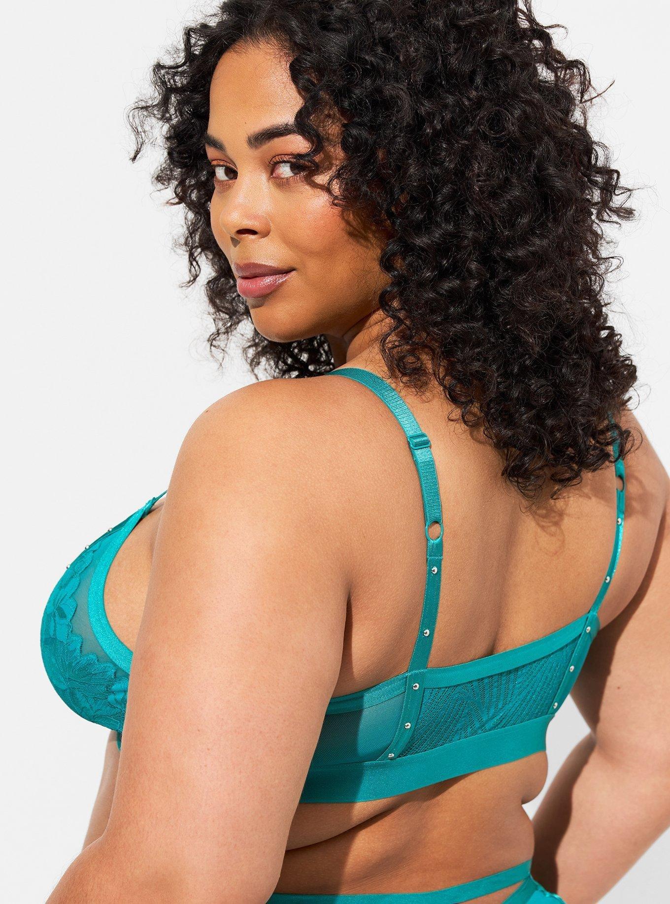 Plus Size - Laced Up Lace Scoop Neck Bralette - Torrid