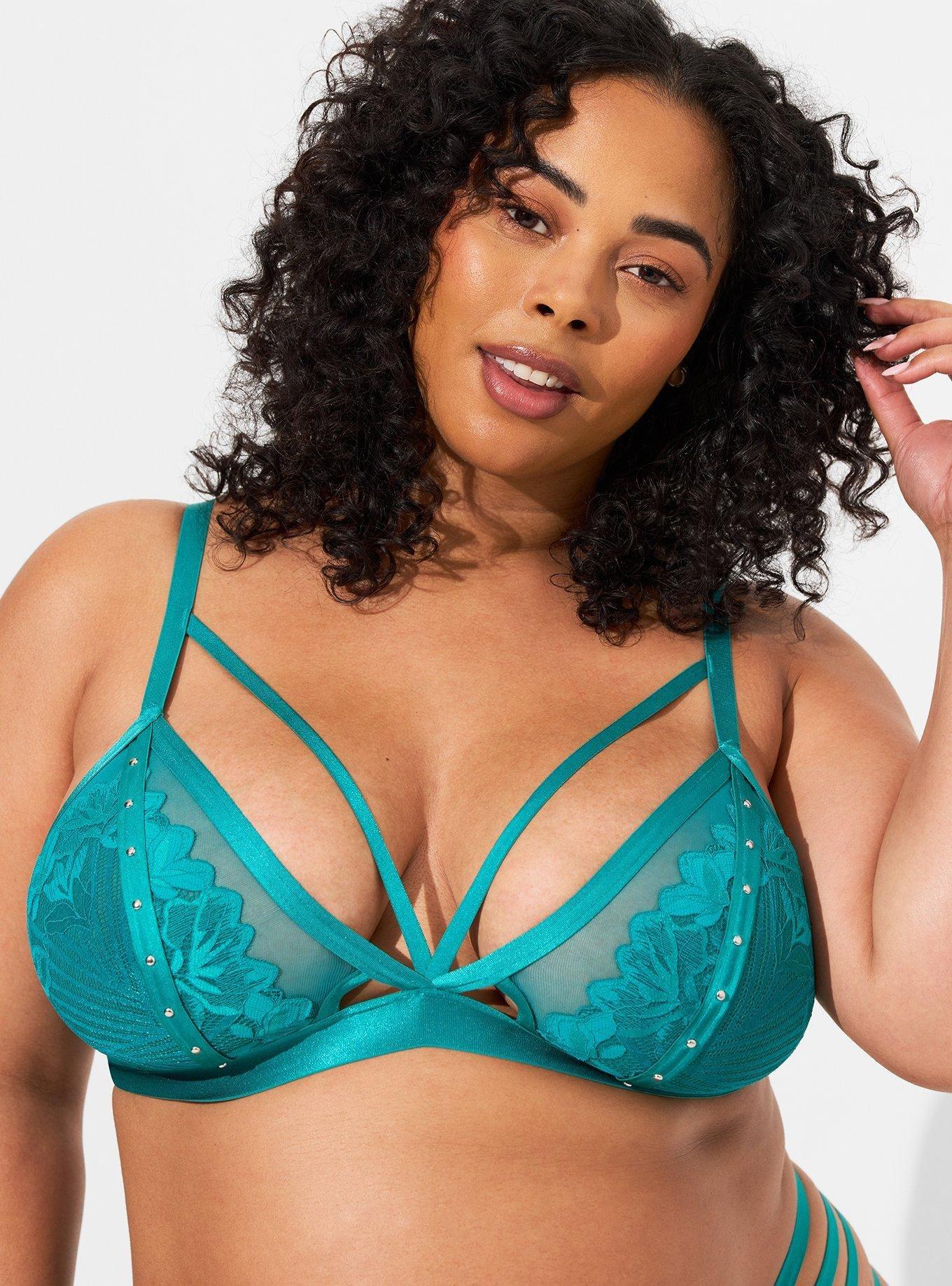 Plus Size - Studs And Lace Bralette - Torrid