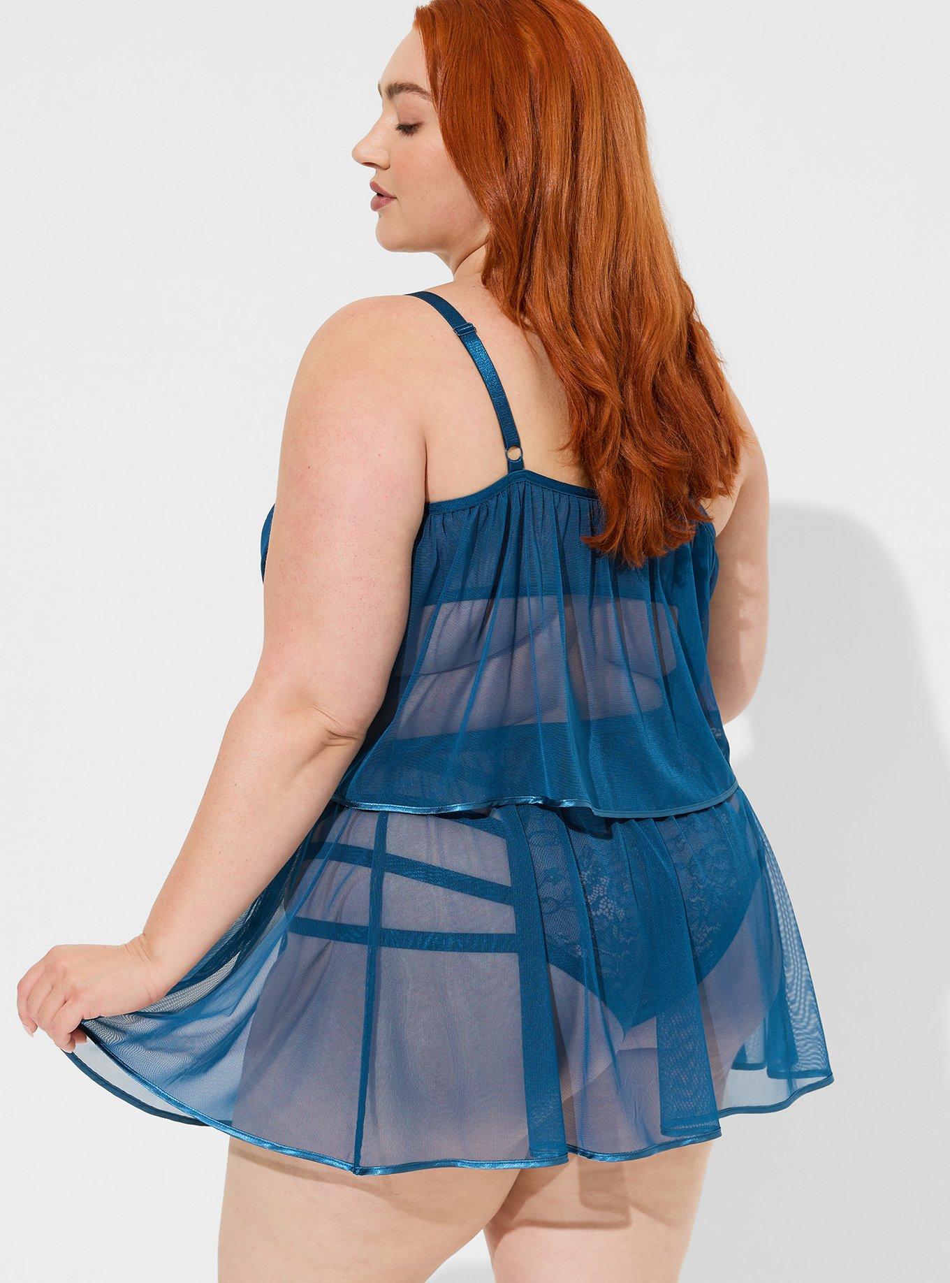 Playful Mesh Ruffle Skirt, POSEIDON, alternate