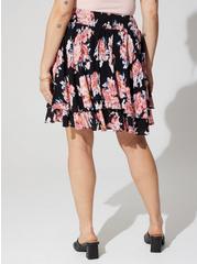Mini Crinkle Gauze Tiered Skirt, NICE IKAT FLORAL, alternate