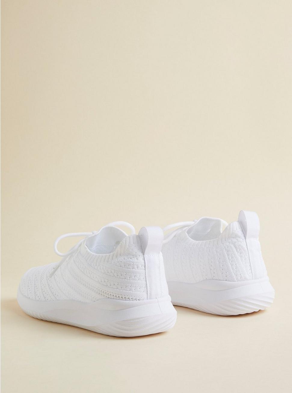 All Over Knit Sneaker (WW), WHITE, alternate
