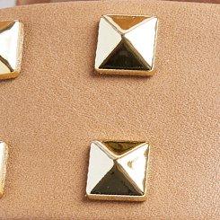 Plus Size Studded Double Strap Platform Wedge (WW), TAN, swatch