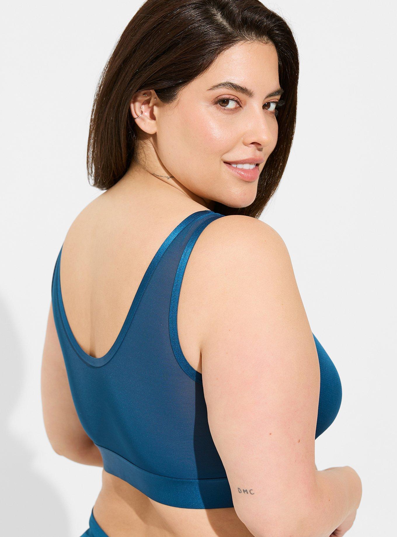 Unlined Breathe Scoop Bralette, POSEIDON, alternate