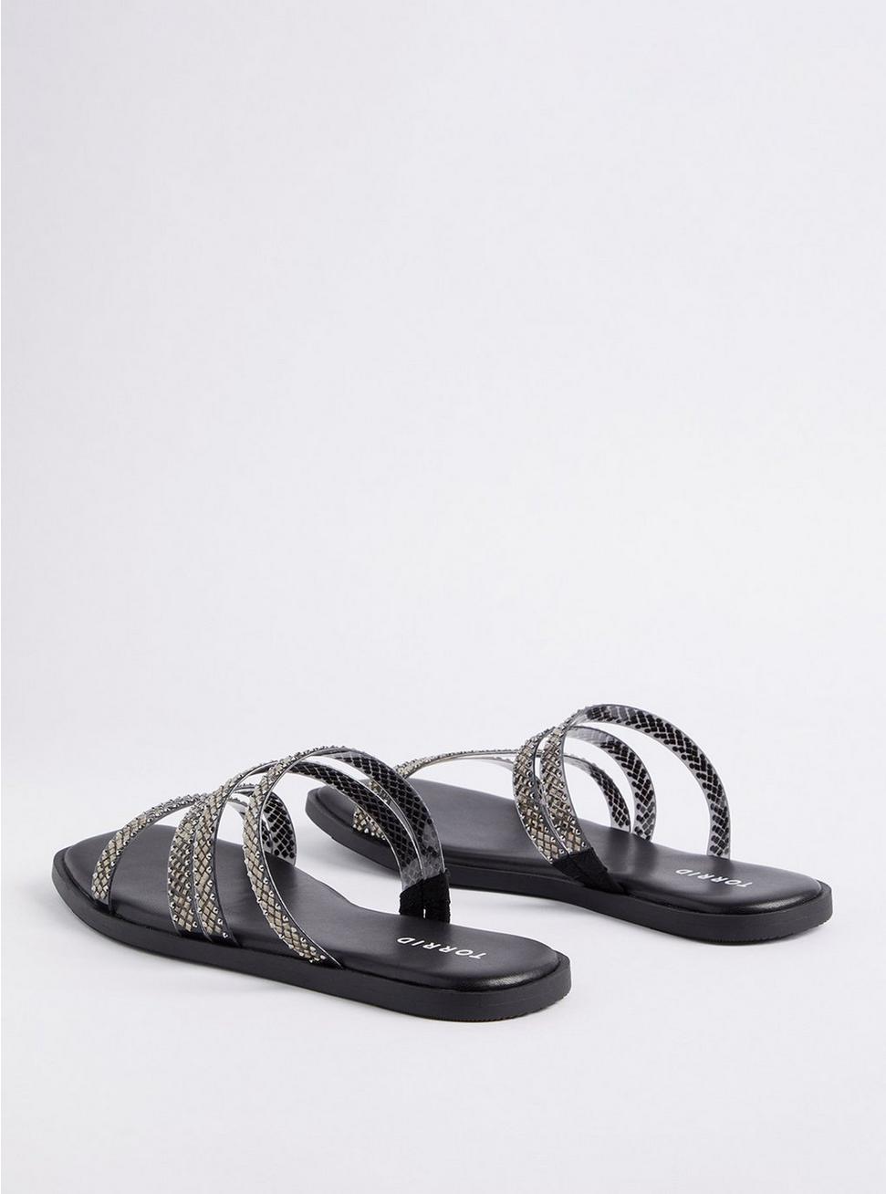 Jelly Detail Embellished Square Toe Sandal (WW), BLACK, alternate