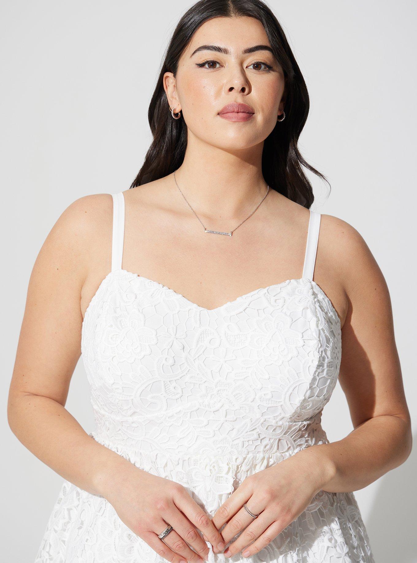 Plus Size - Midi Crochet Lace Sweetheart Dress - Torrid