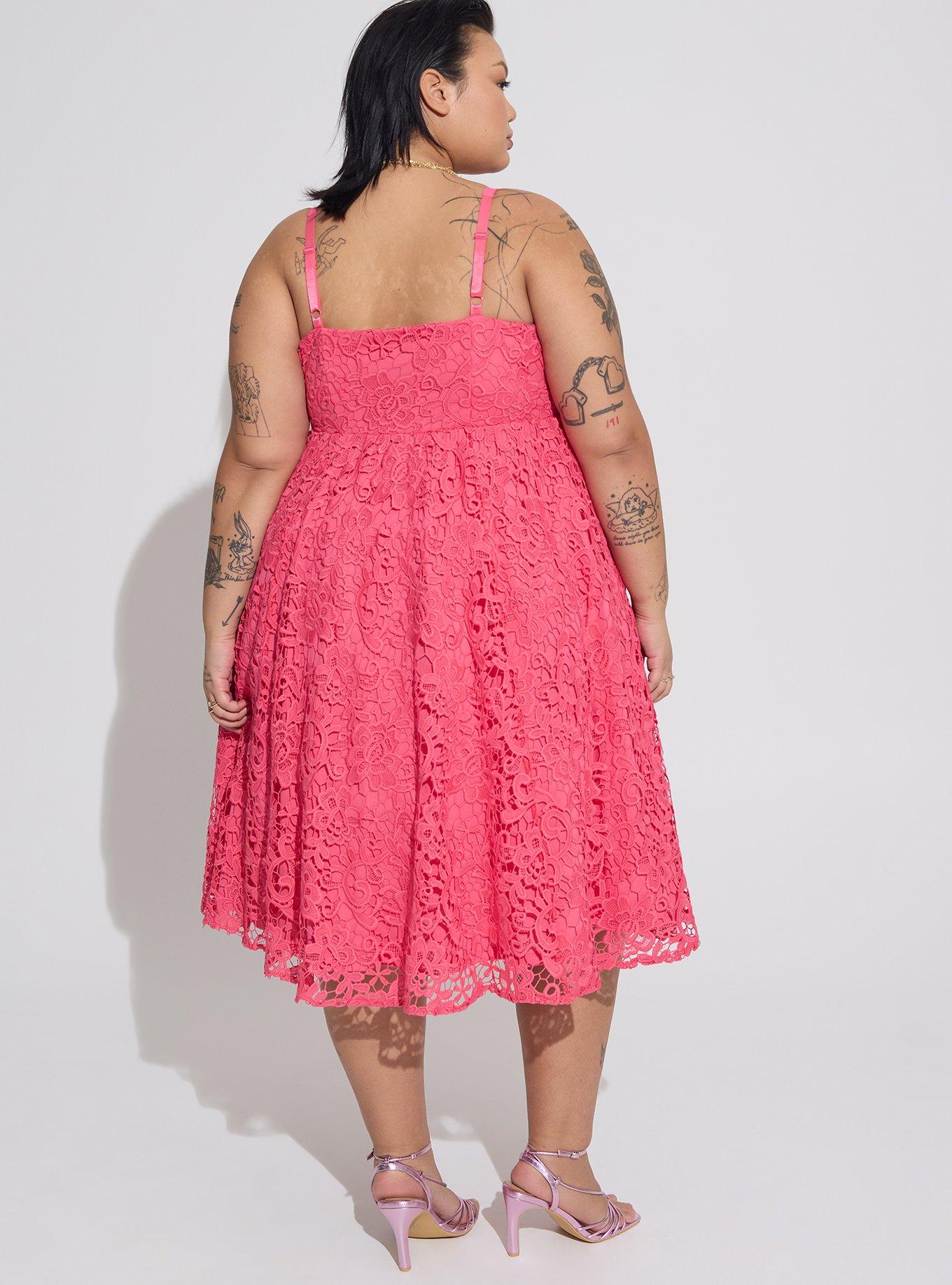 Torrid pink 2025 lace dress