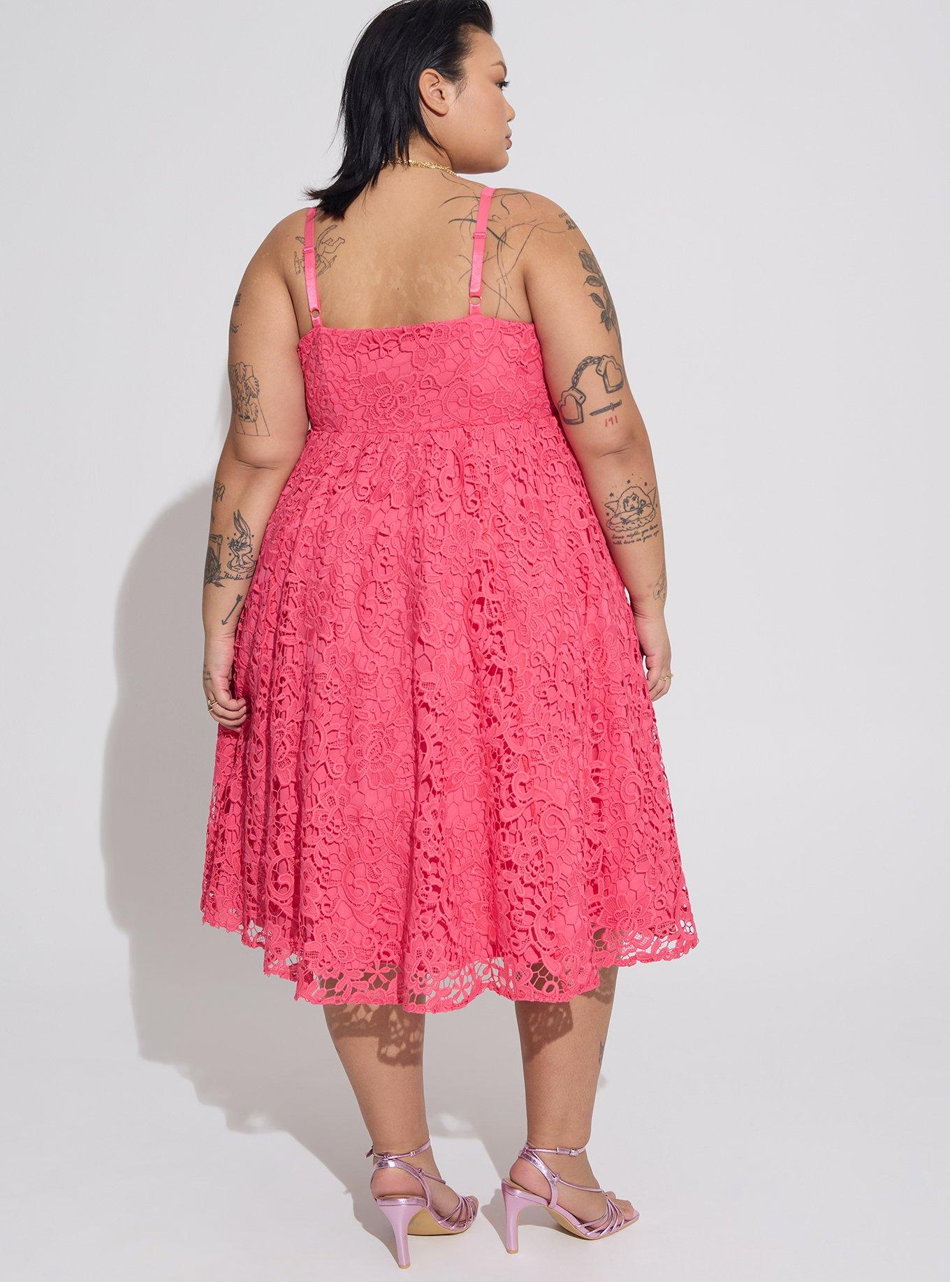 Torrid red lace dress sales