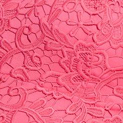 Plus Size Midi Crochet Lace Sweetheart Dress, HONEYSUCKLE, swatch