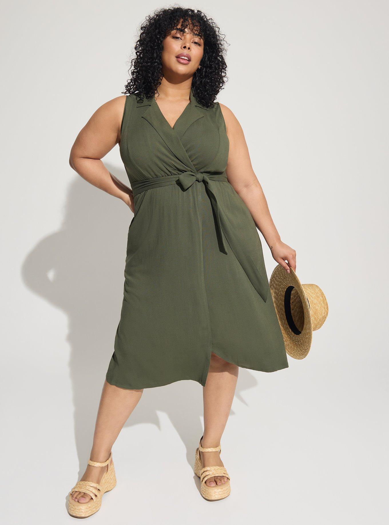 Plus size rayon dresses sale