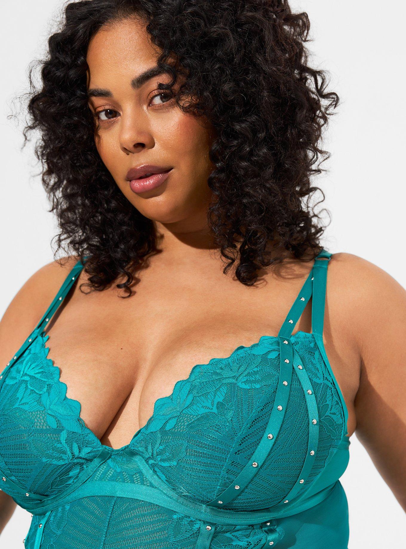 Plus Size - Studs And Lace Bralette - Torrid