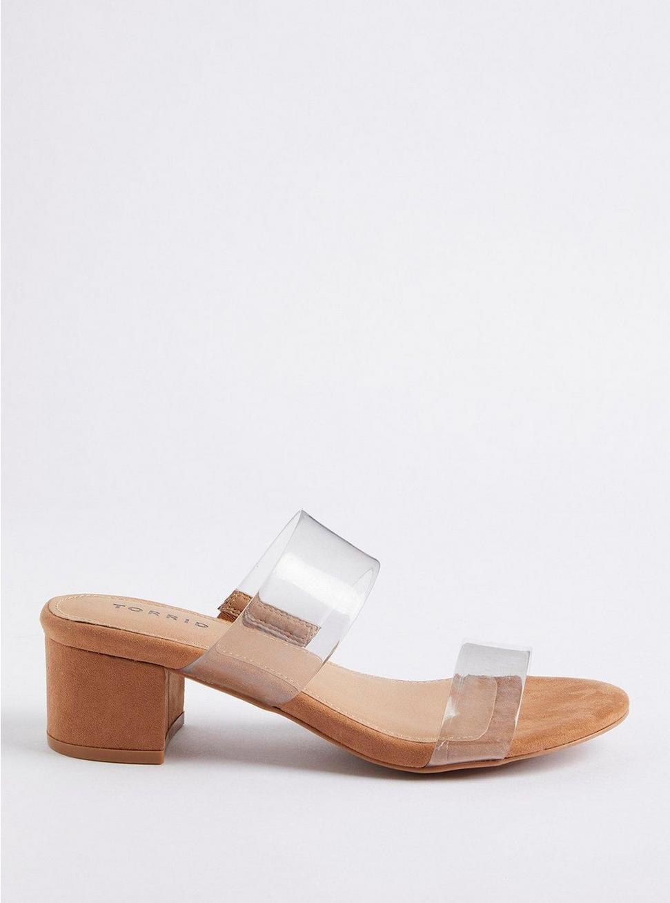 PVC Block Heel Sandal (WW), MEDIUM BROWN, alternate