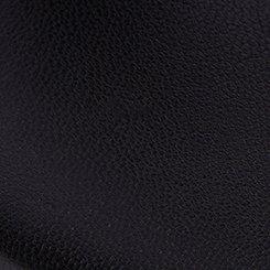 Braided Mid Heel Sandal (WW), BLACK FAUX LEATHER, swatch