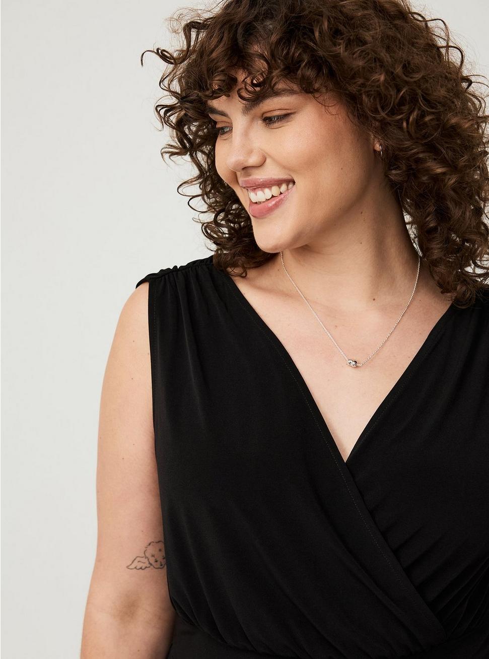 Plus Size - Studio Knit Surplice Tie Back Jumpsuit - Torrid Plus Size - Studio Knit Surplice Tie Back Jumpsuit - Torrid