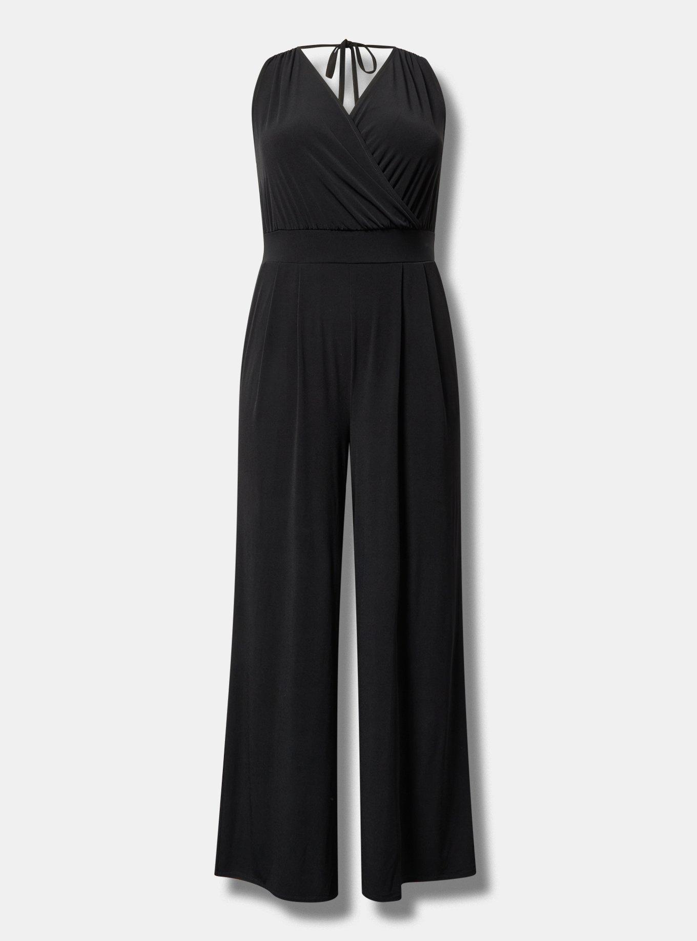 Studio Knit Surplice Tie Back Jumpsuit