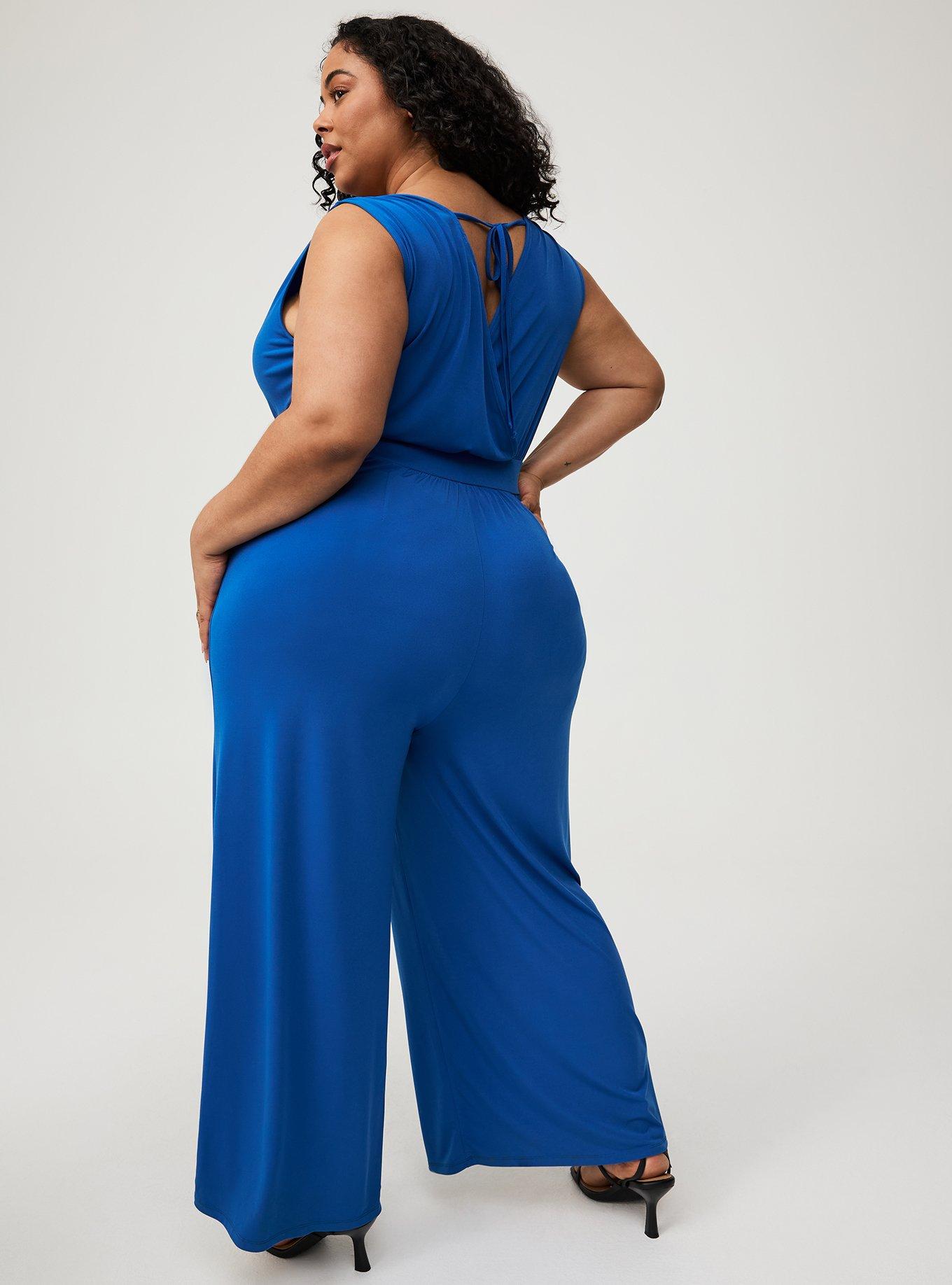 Studio Knit Surplice Tie Back Jumpsuit