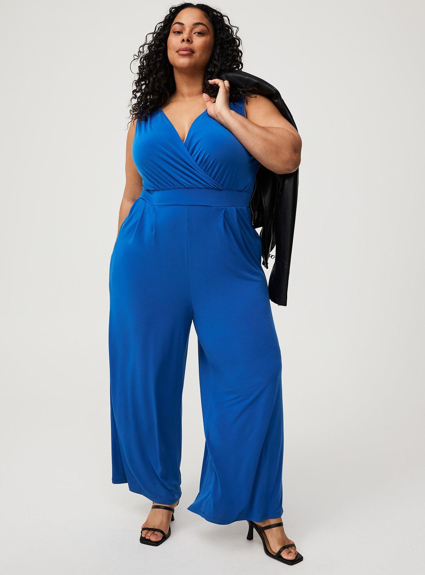 Studio Knit Surplice Tie Back Jumpsuit