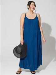 Maxi Gauze Beach Dress, MERMAID SCALES-BLUE, hi-res