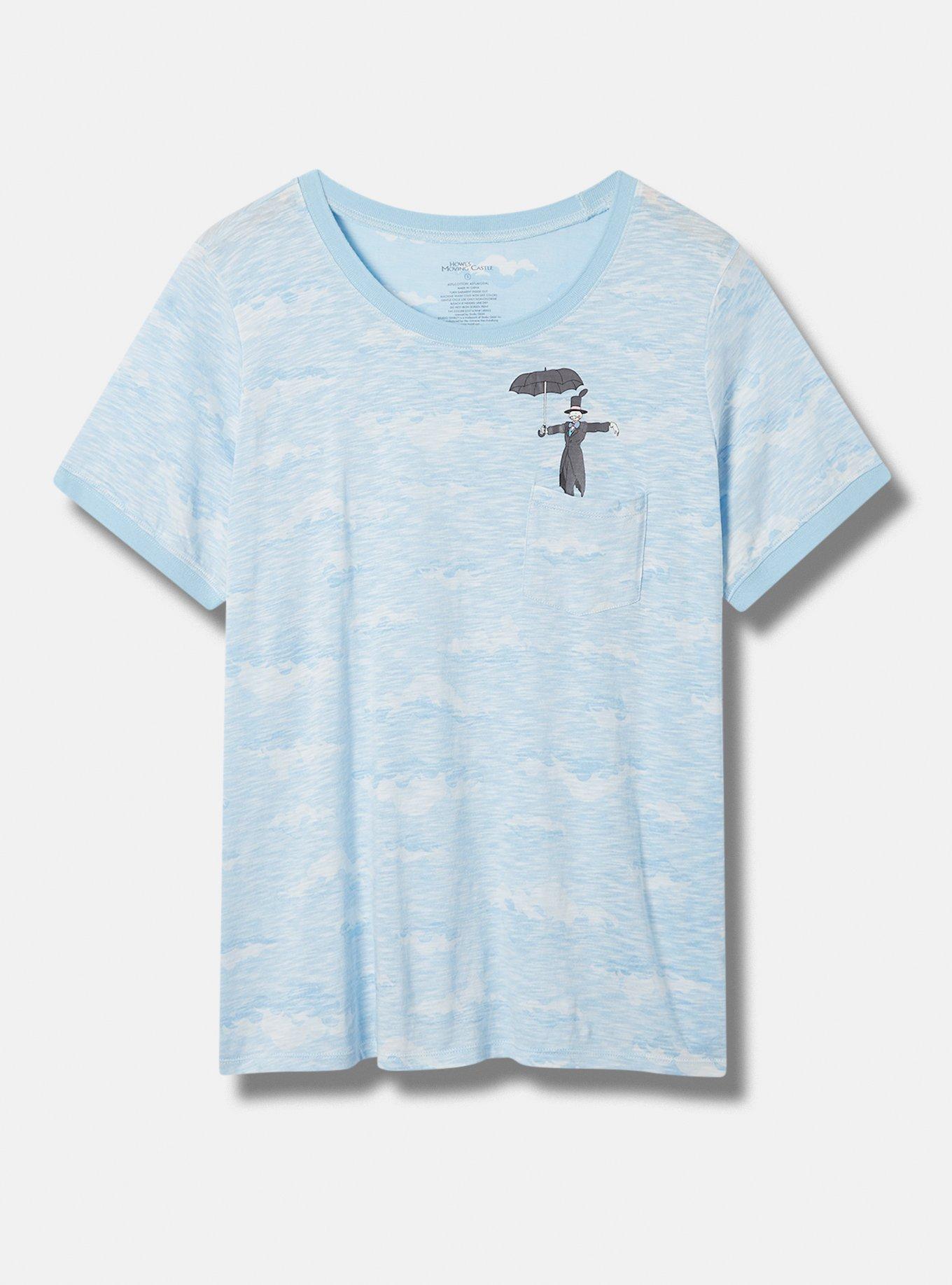 Studio Ghibli Howl's Moving Castle Classic Fit Crew Neck Pocket Top , MULTI, hi-res