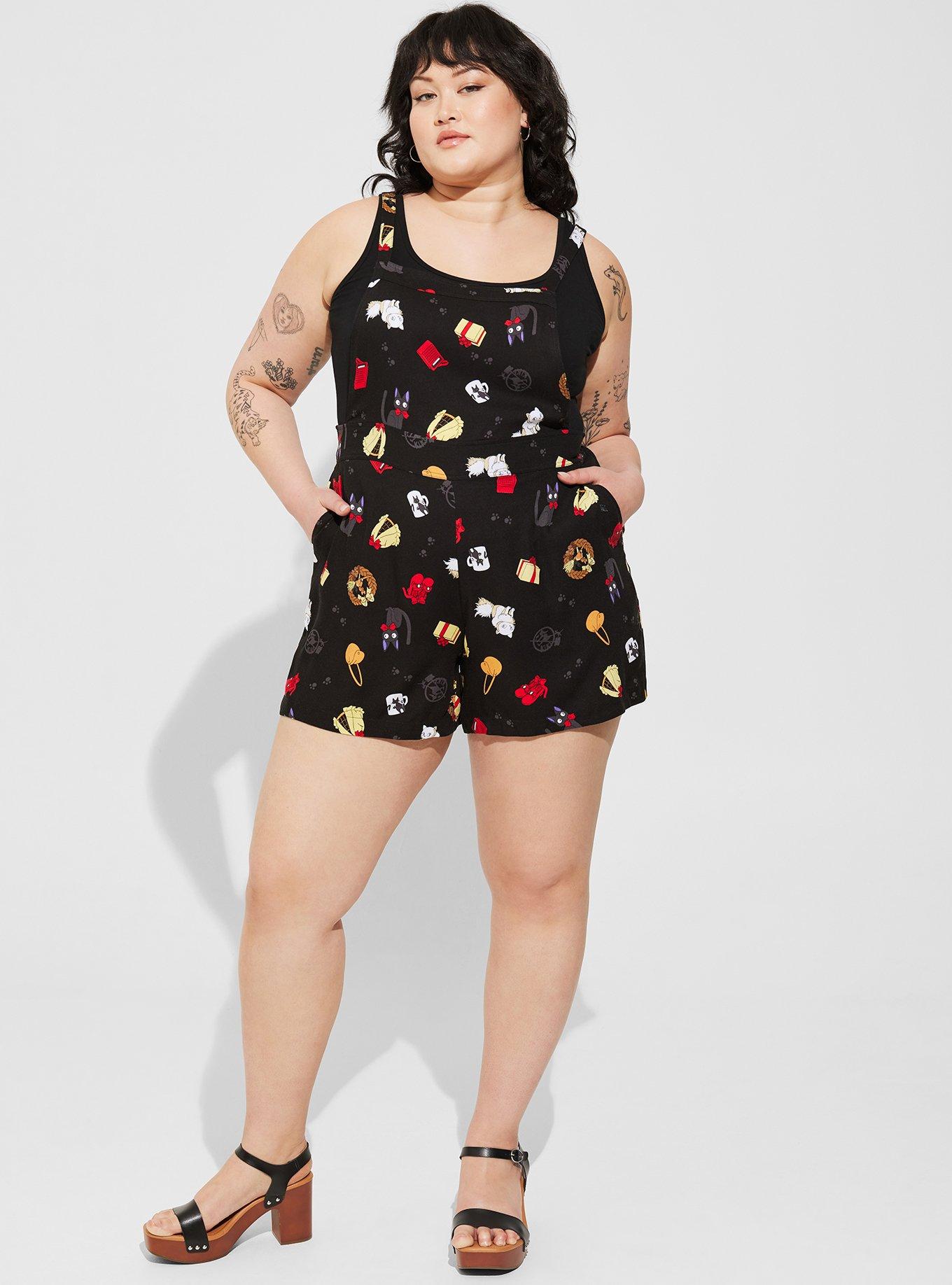 Plus Size - Studio Ghibli Kiki Tie-Back Shortall - Torrid