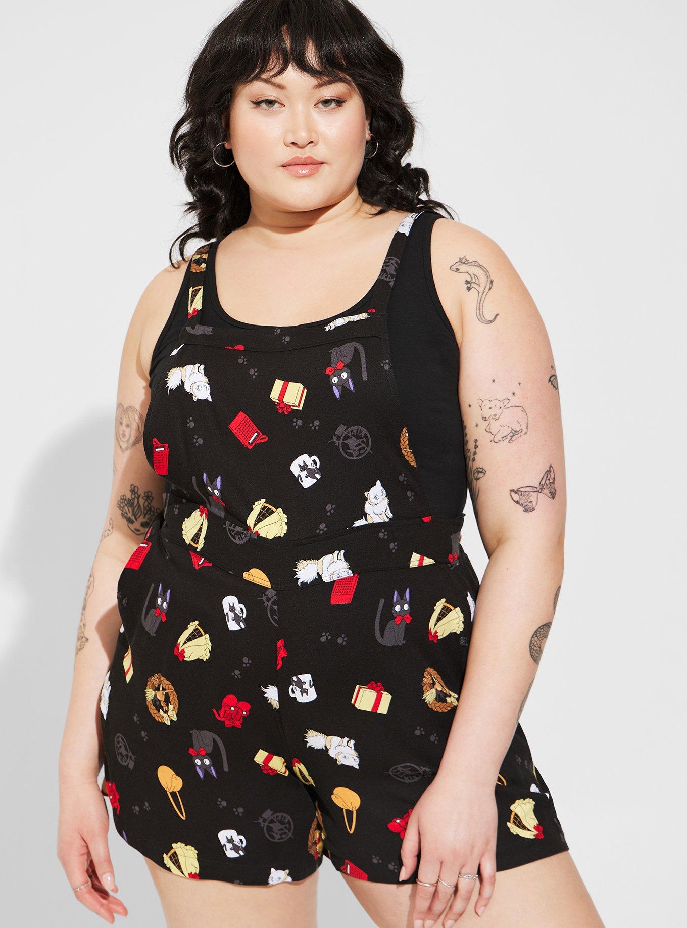Plus Size - Studio Ghibli Kiki Tie-Back Shortall - Torrid