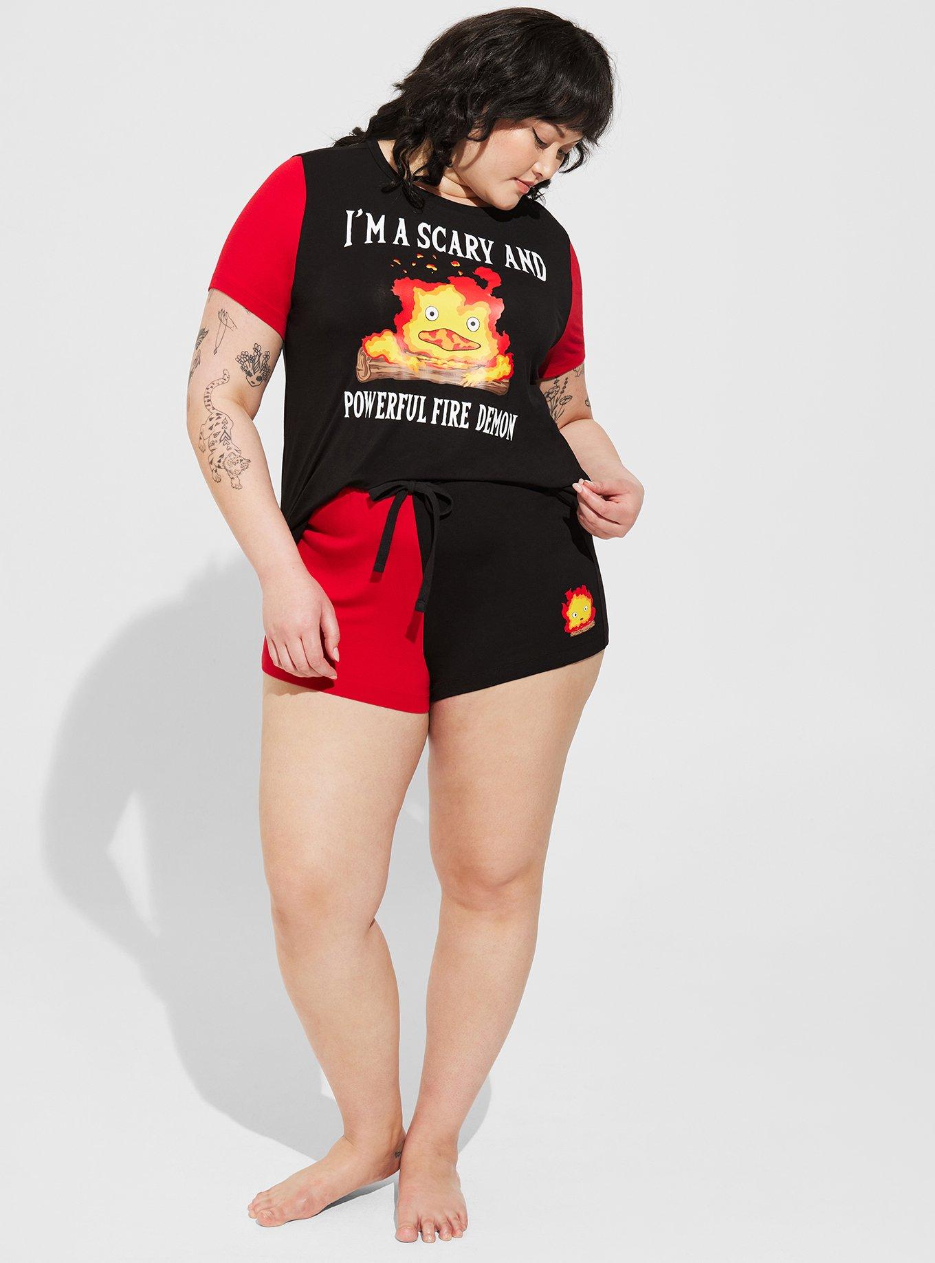 Studio Ghibli Calcifer Sleep Top, DEEP BLACK, alternate