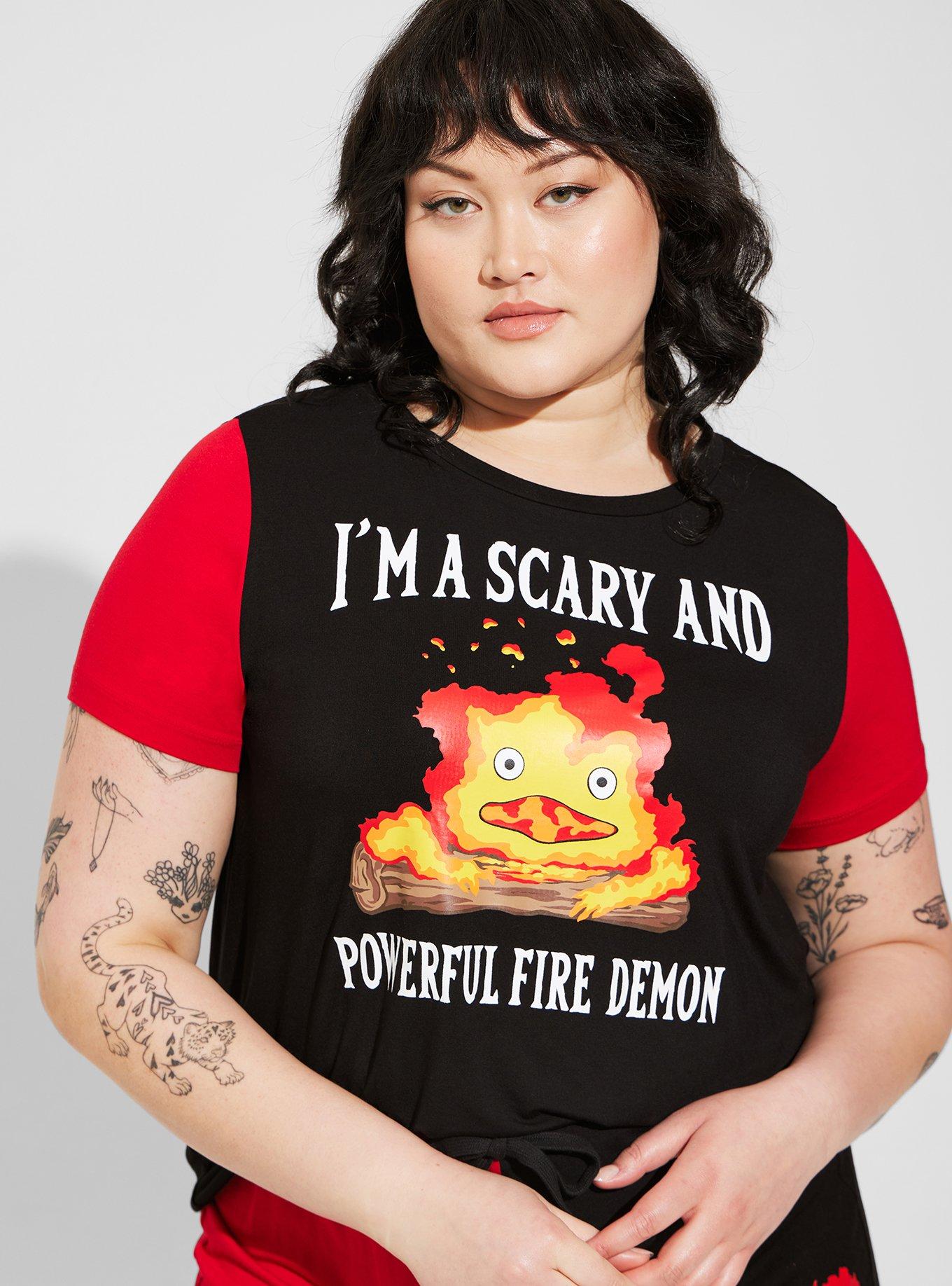 Studio Ghibli Calcifer Sleep Top, DEEP BLACK, hi-res