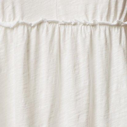 Plus Size Mini Cotton Ruffle Long Sleeve Beach Dress, CLOUD DANCER, swatch