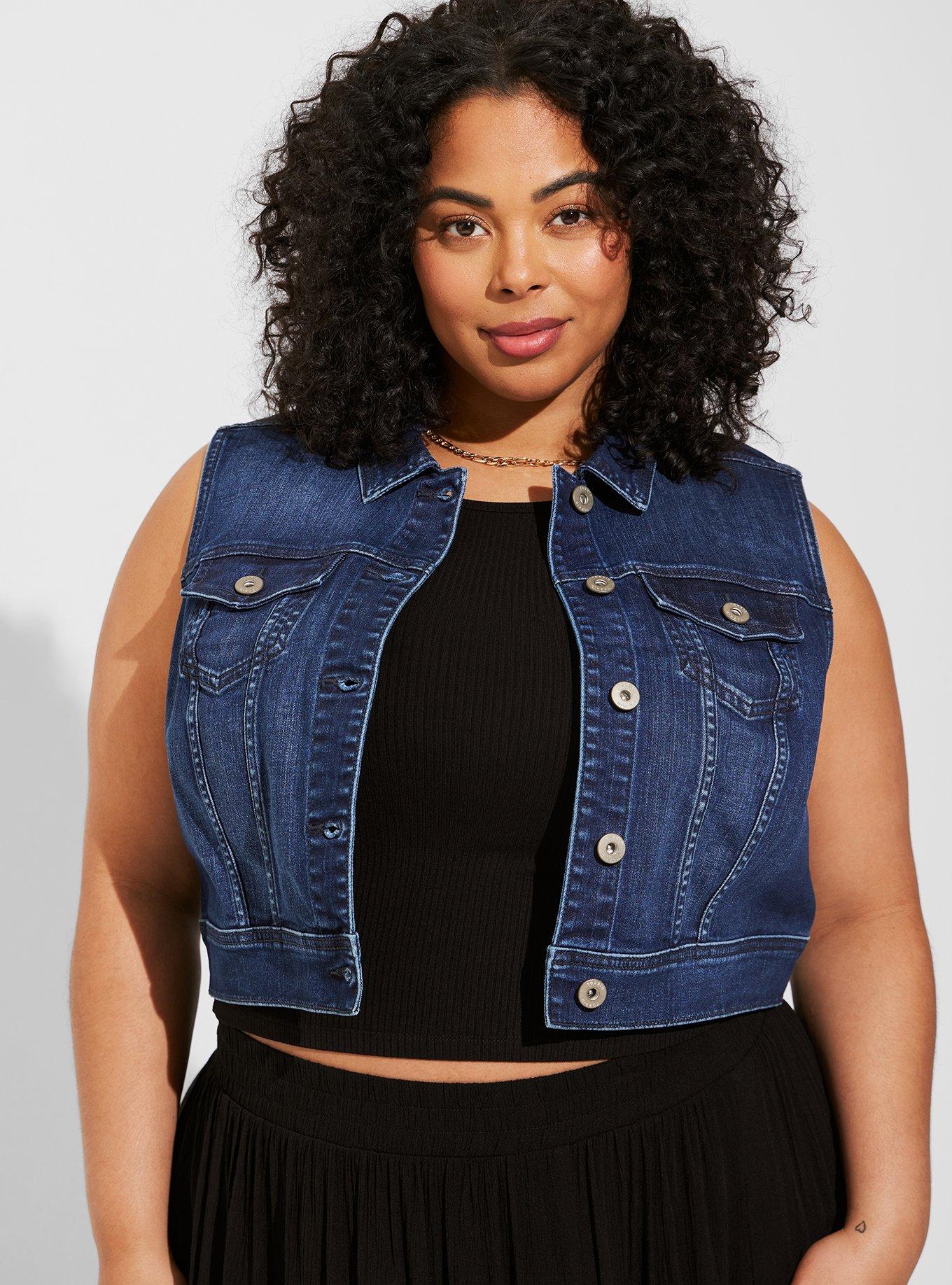 Torrid jean vest sale