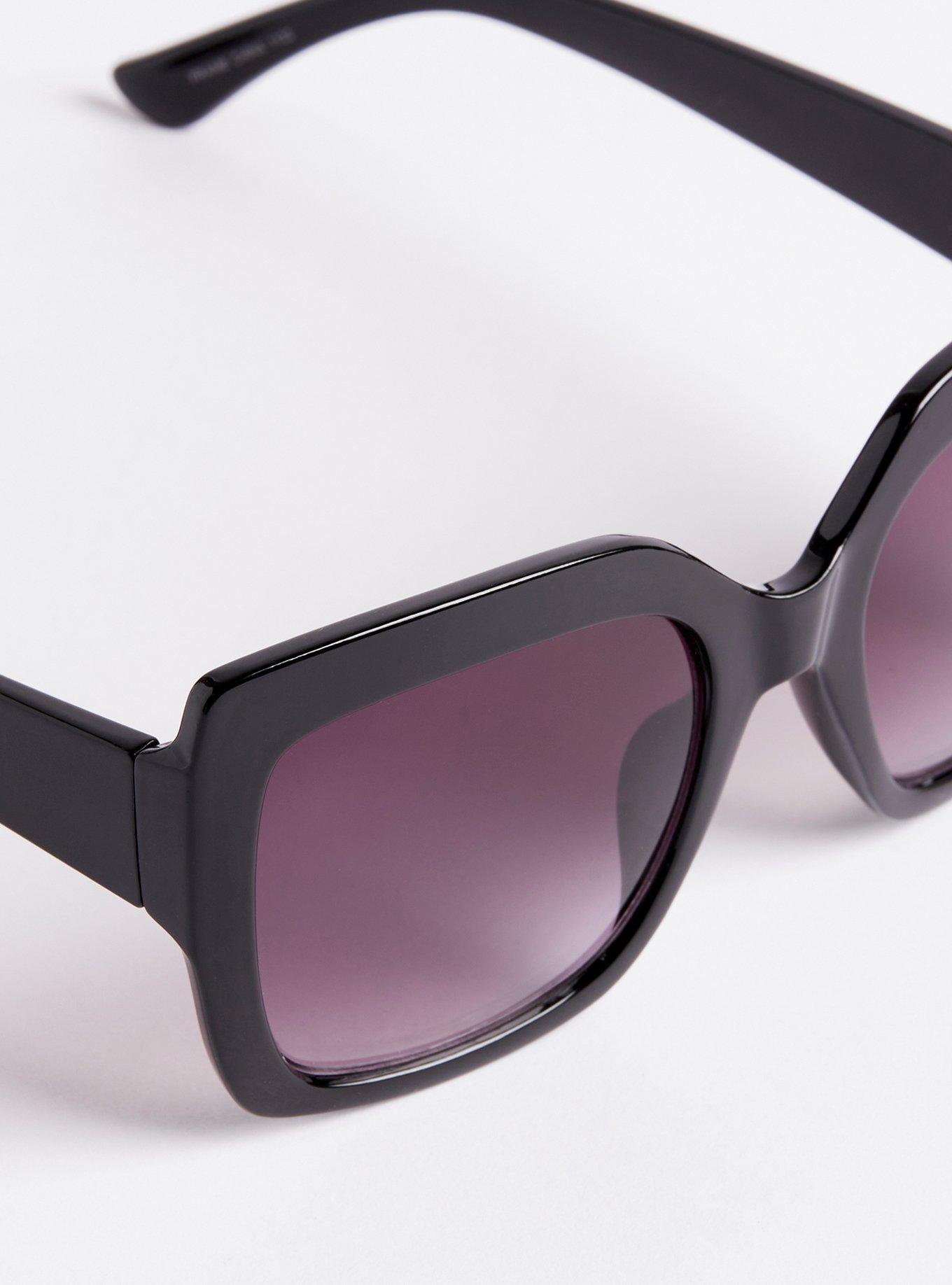 Plus Size Rectangle Smoke Lens Sunglasses Torrid