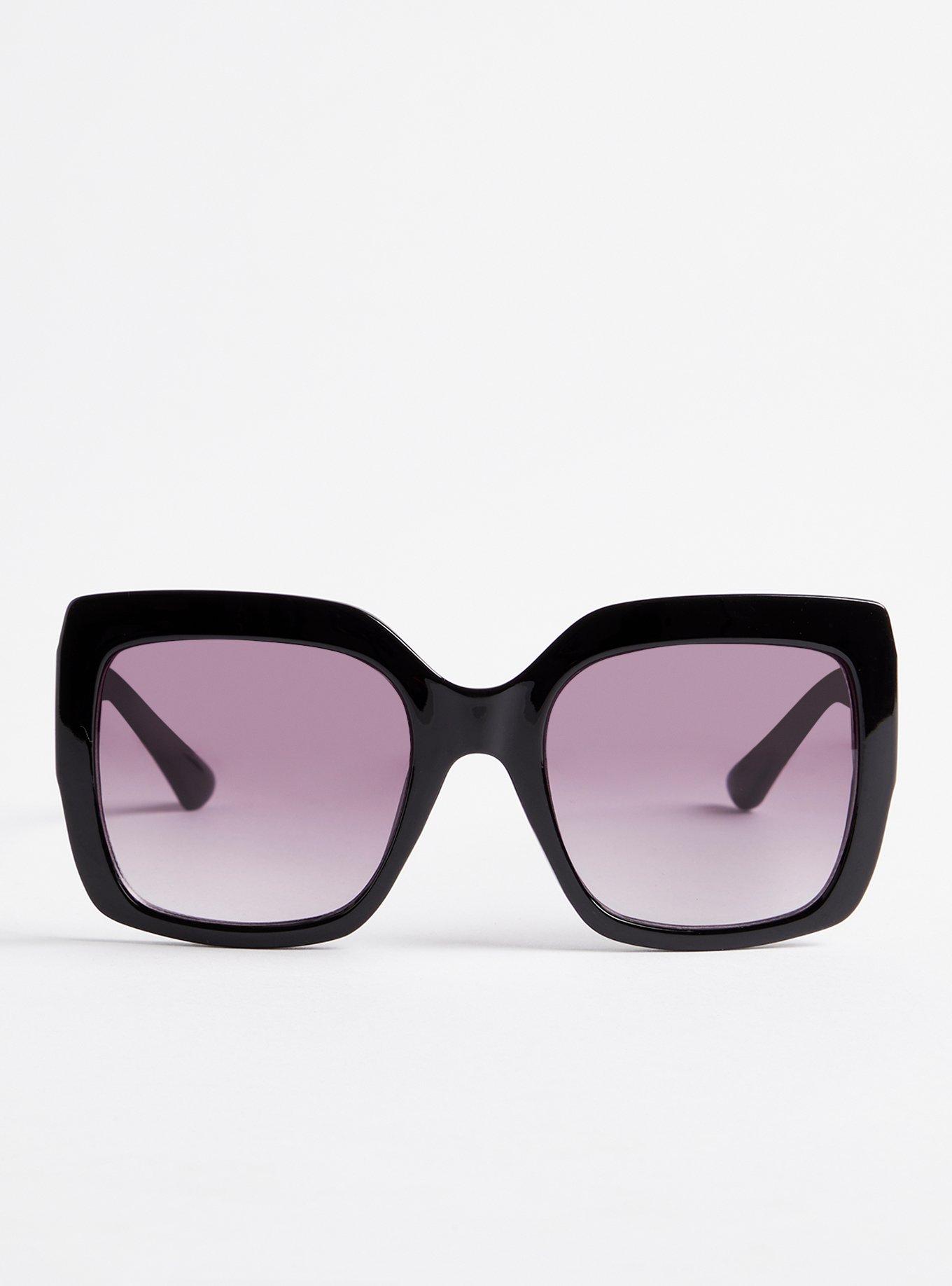 Plus Size Rectangle Smoke Lens Sunglasses Torrid