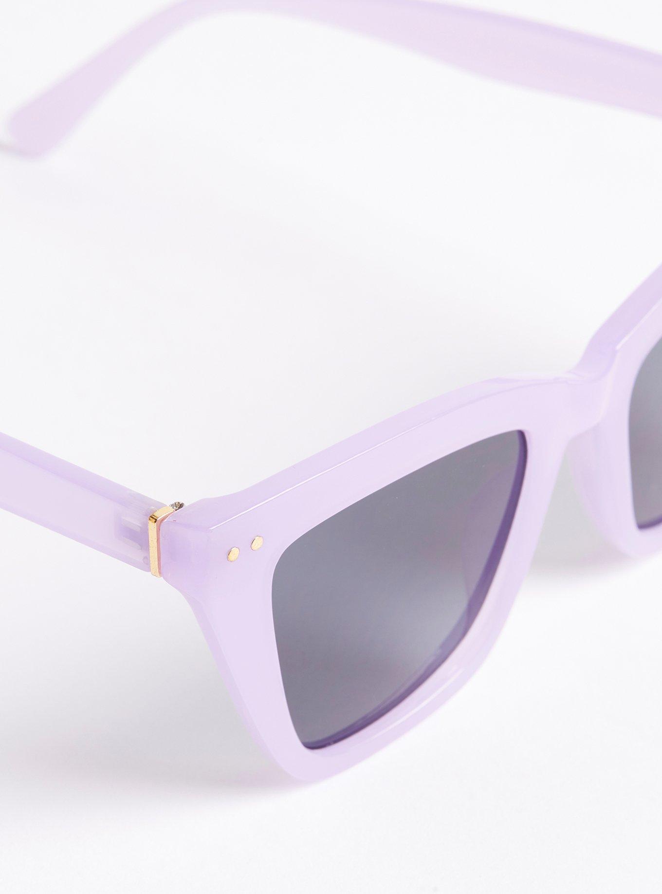 Plus Size Angular Cateye Smoke Lens Sunglasses Torrid