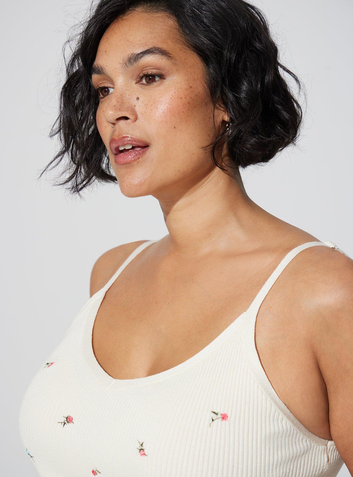 Embroidered Sweater Cami