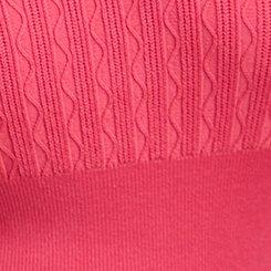 Fitted Pullover V-neck Sweater, PINK, swatch
