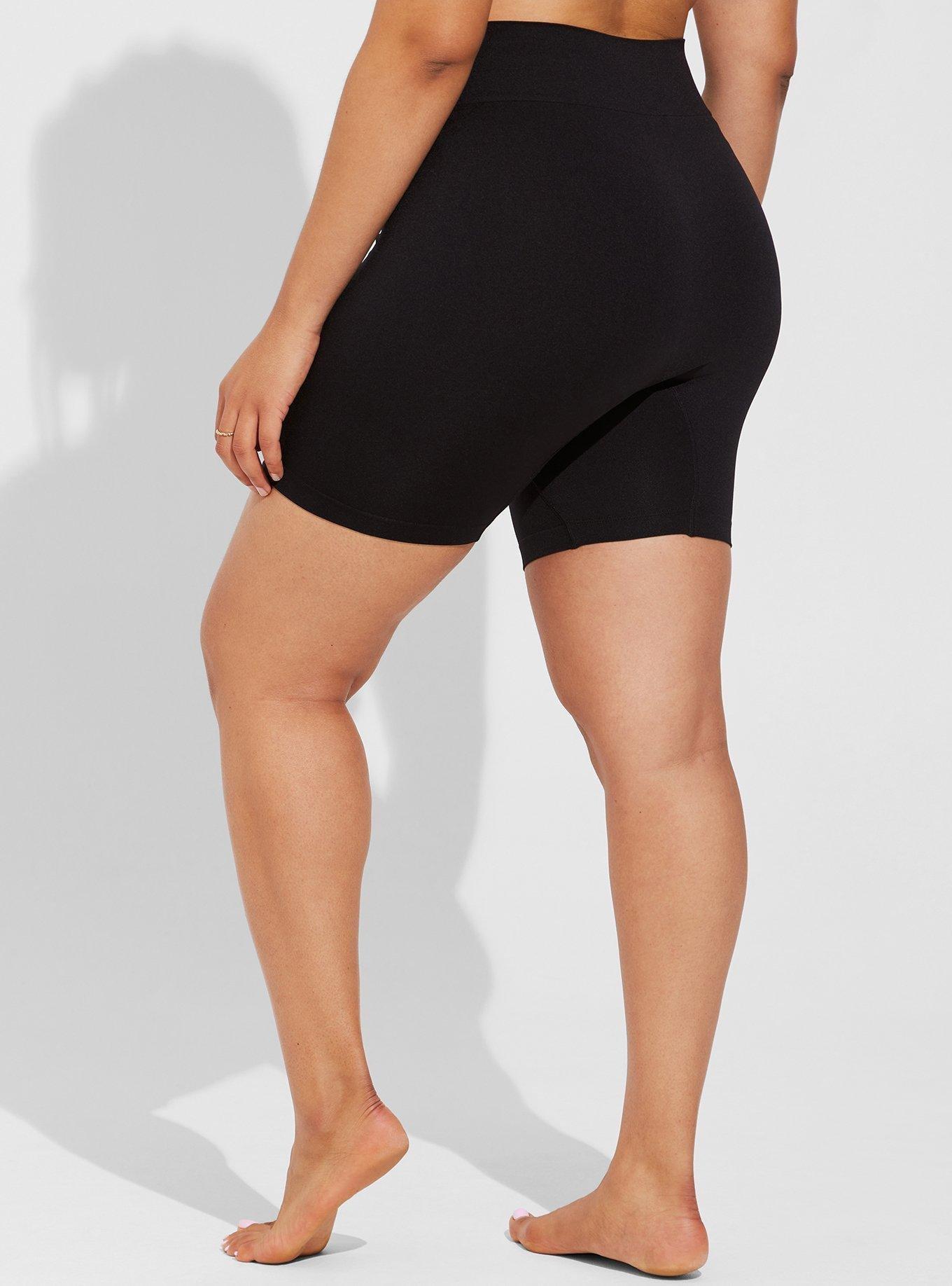 Seamless High Rise No Rub Short Panty, RICH BLACK, alternate