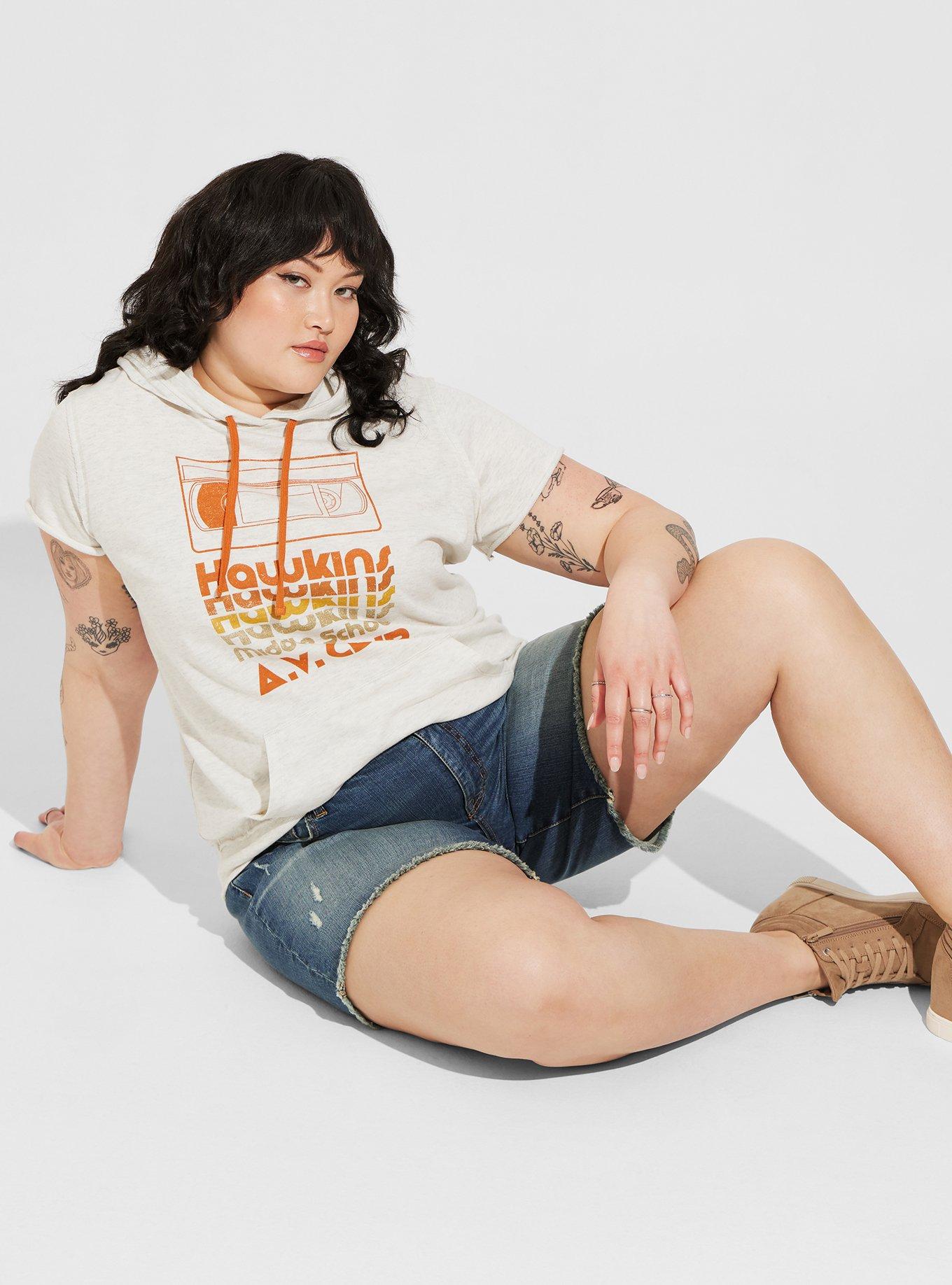 Netflix Stranger Things AV Club Cozy Fleece Short Sleeve Hoodie, OATMEAL HEATHER, alternate