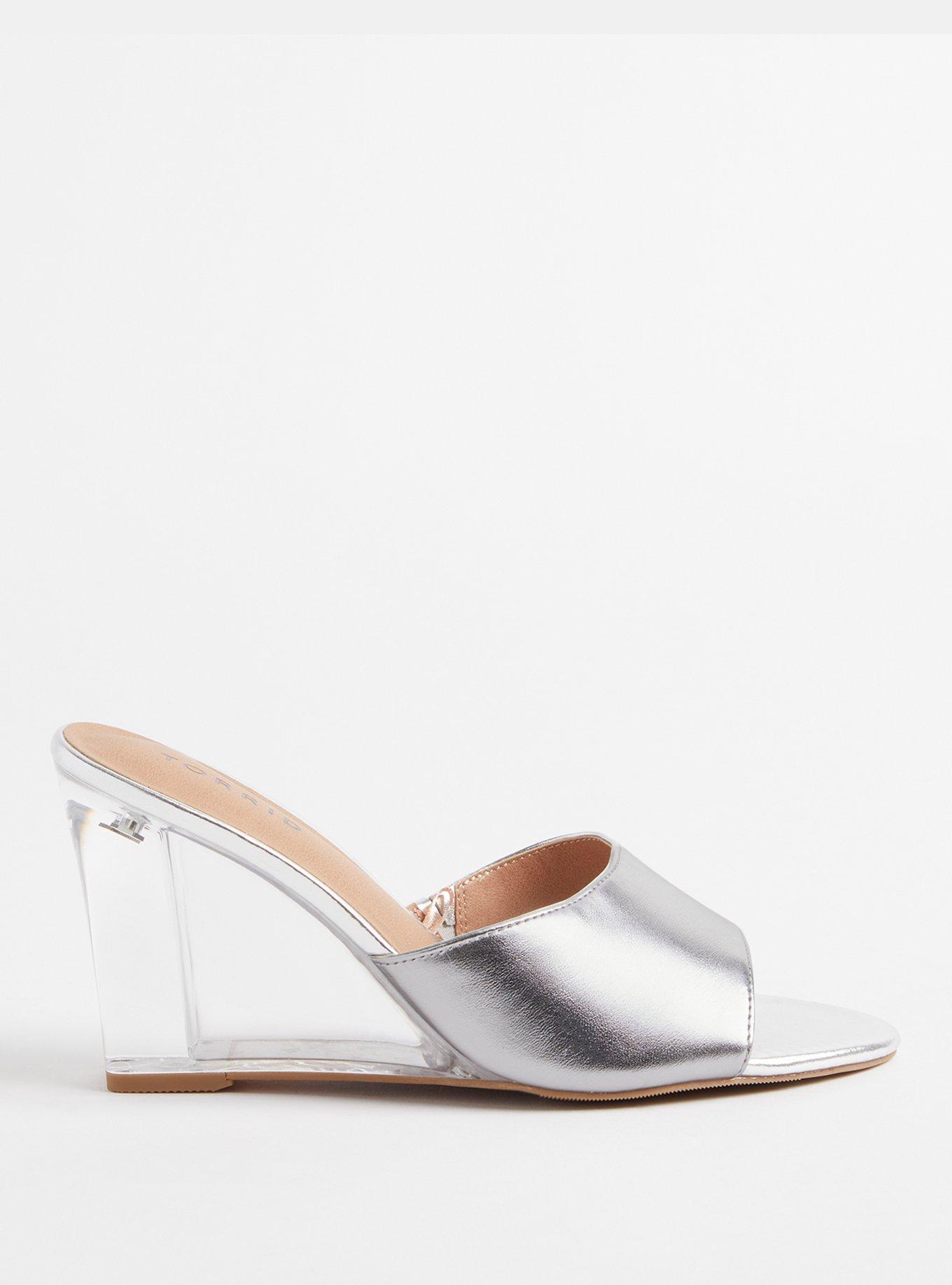 Lucite wedge heels deals