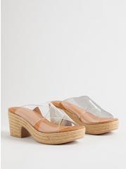 Criss Cross Wrapped Mule (WW), CLEAR, hi-res