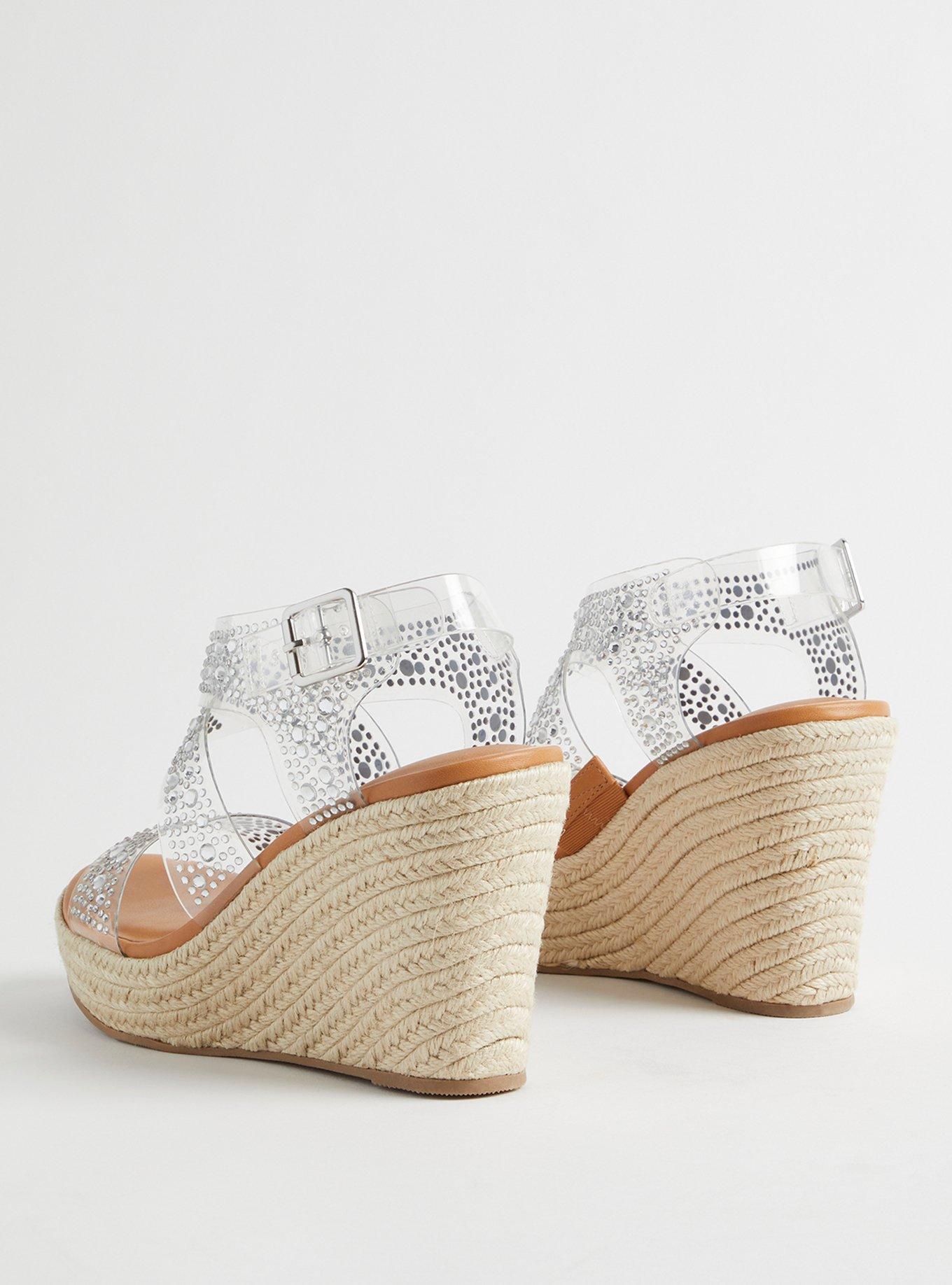 Embellished Espadrille Wedge (WW), CLEAR, alternate