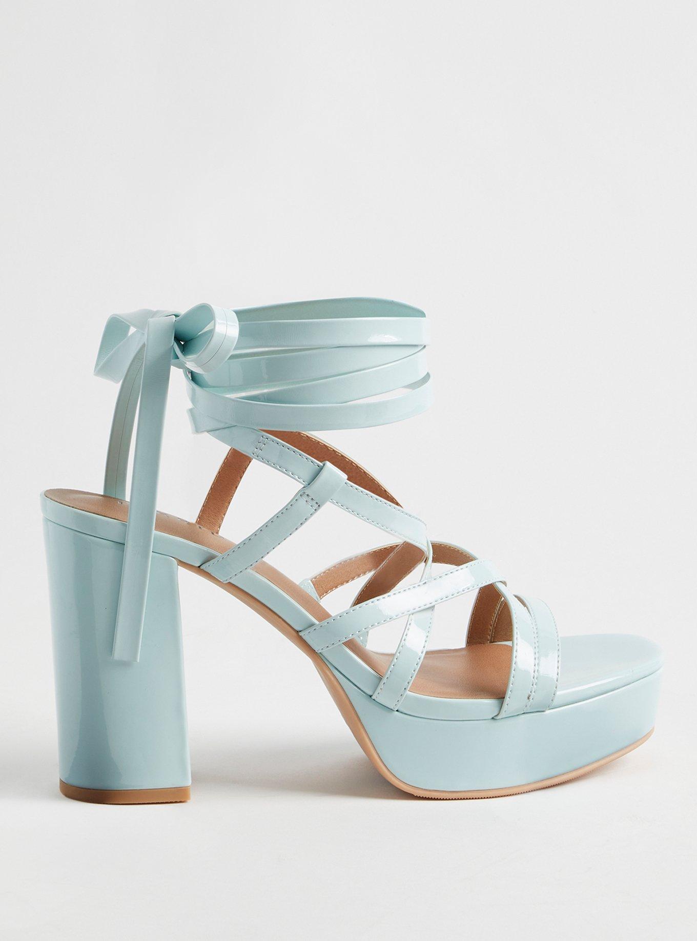 Strappy Lace Up Heeled Sandals