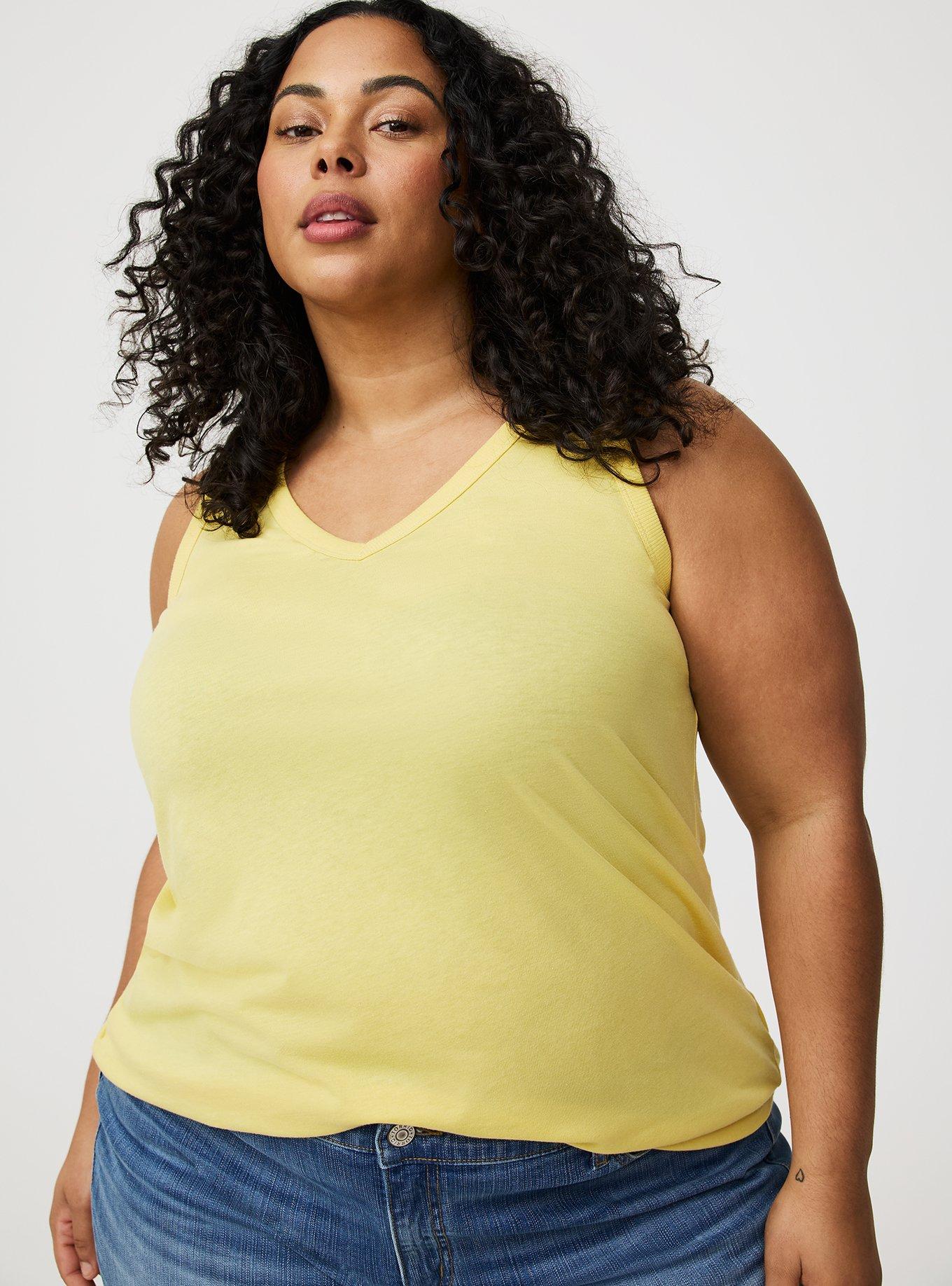 Plus Size - Girlfriend Signature Jersey V-Neck Tank - Torrid