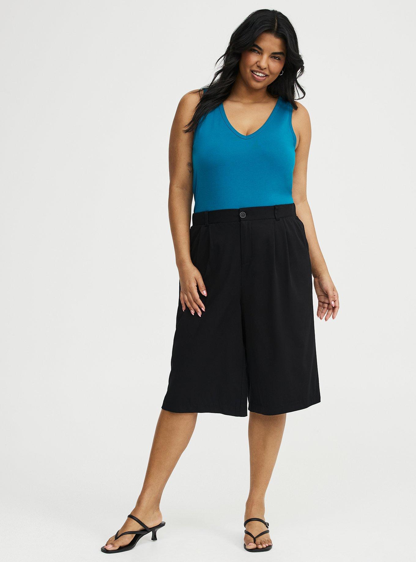 Girlfriend Signature Jersey V-Neck Tank, OCEAN DEPTHS, alternate