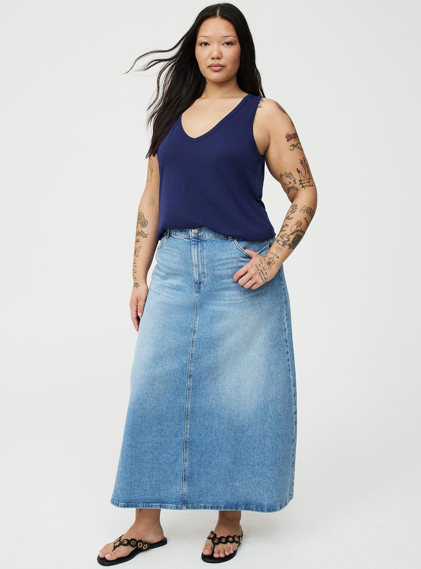 Girlfriend Signature Jersey V-Neck Tank, MEDIEVAL BLUE, alternate