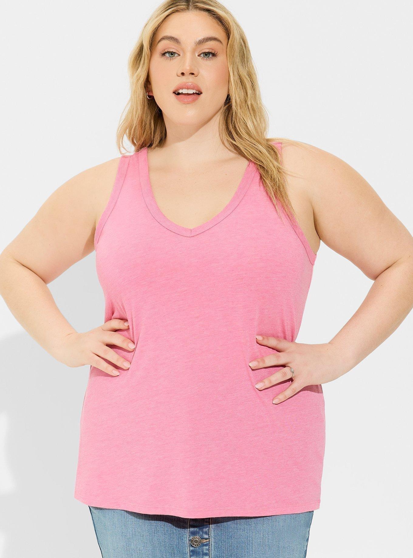 Plus Size - Girlfriend Signature Jersey V-Neck Tank - Torrid Plus Size - Girlfriend Signature Jersey V-Neck Tank - Torrid