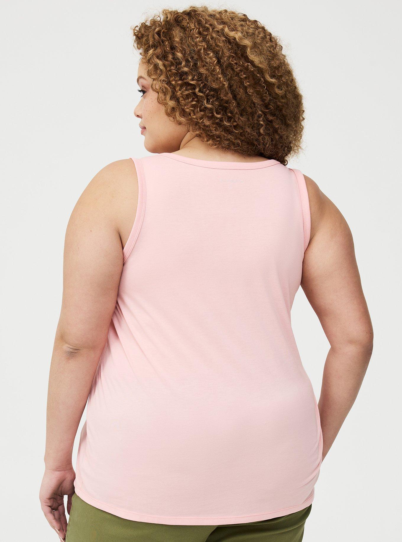 Girlfriend Signature Jersey V-Neck Tank, BLOSSOM, alternate