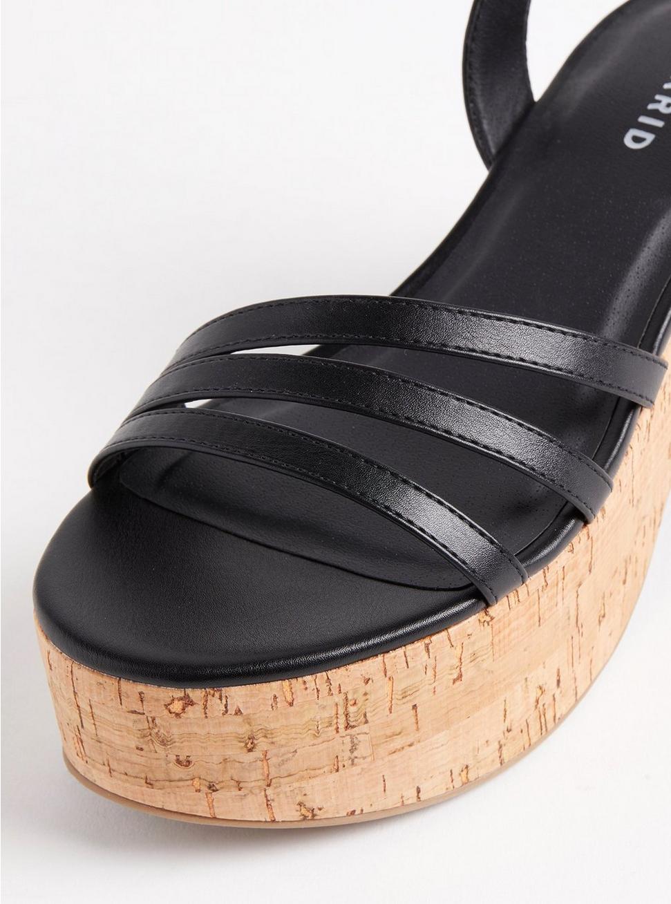 Platform Cork Sandal (WW), BLACK, alternate