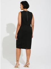 Mini Studio Cupro Sleeveless Bodycon Dress, DEEP BLACK, alternate
