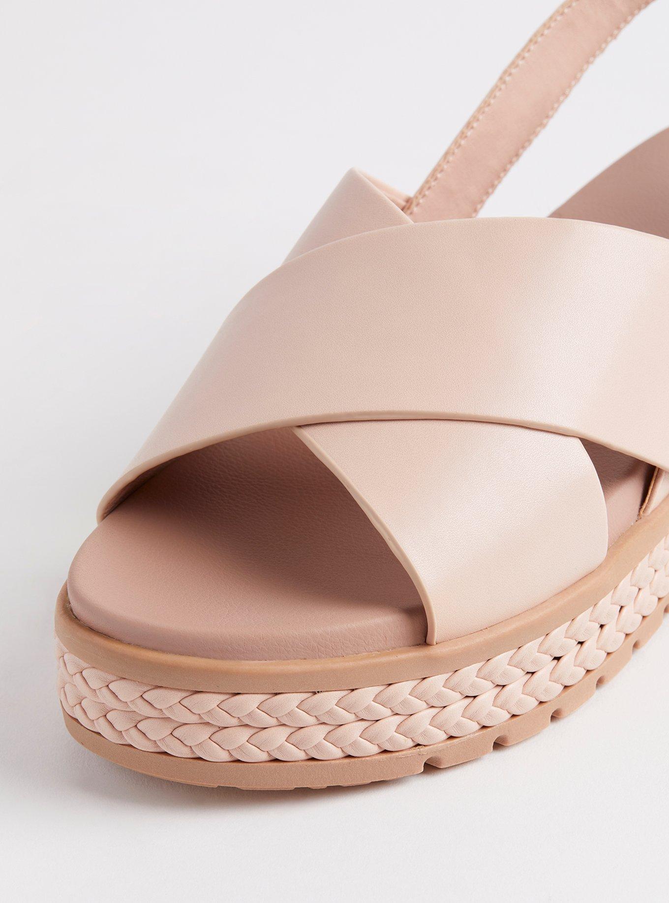 puffy criss cross sandals