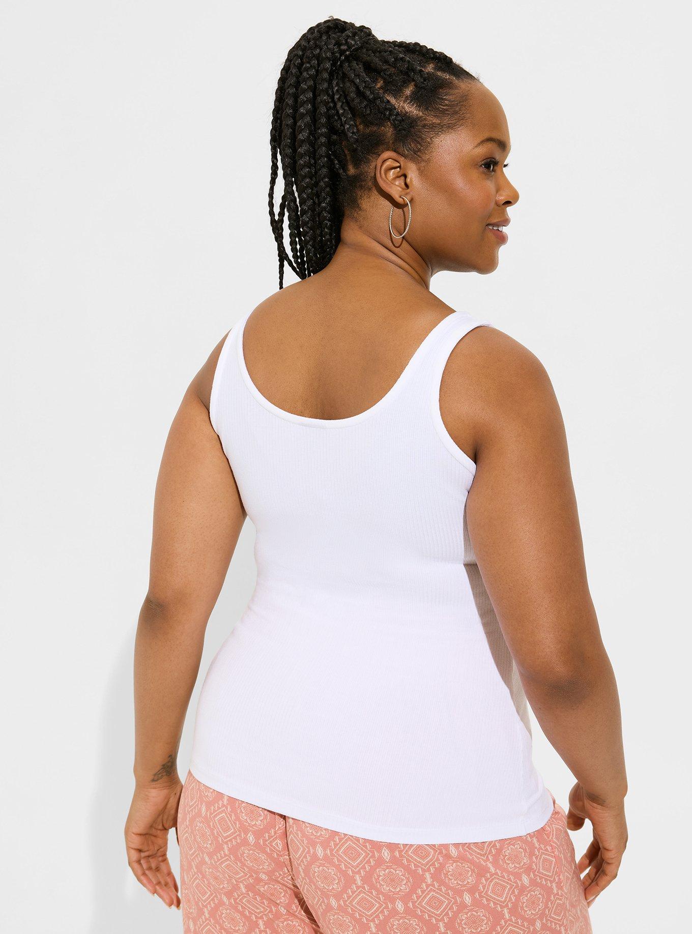 Plus Size - Everyday Rib Scoop Neck Hook And Eye Tank - Torrid