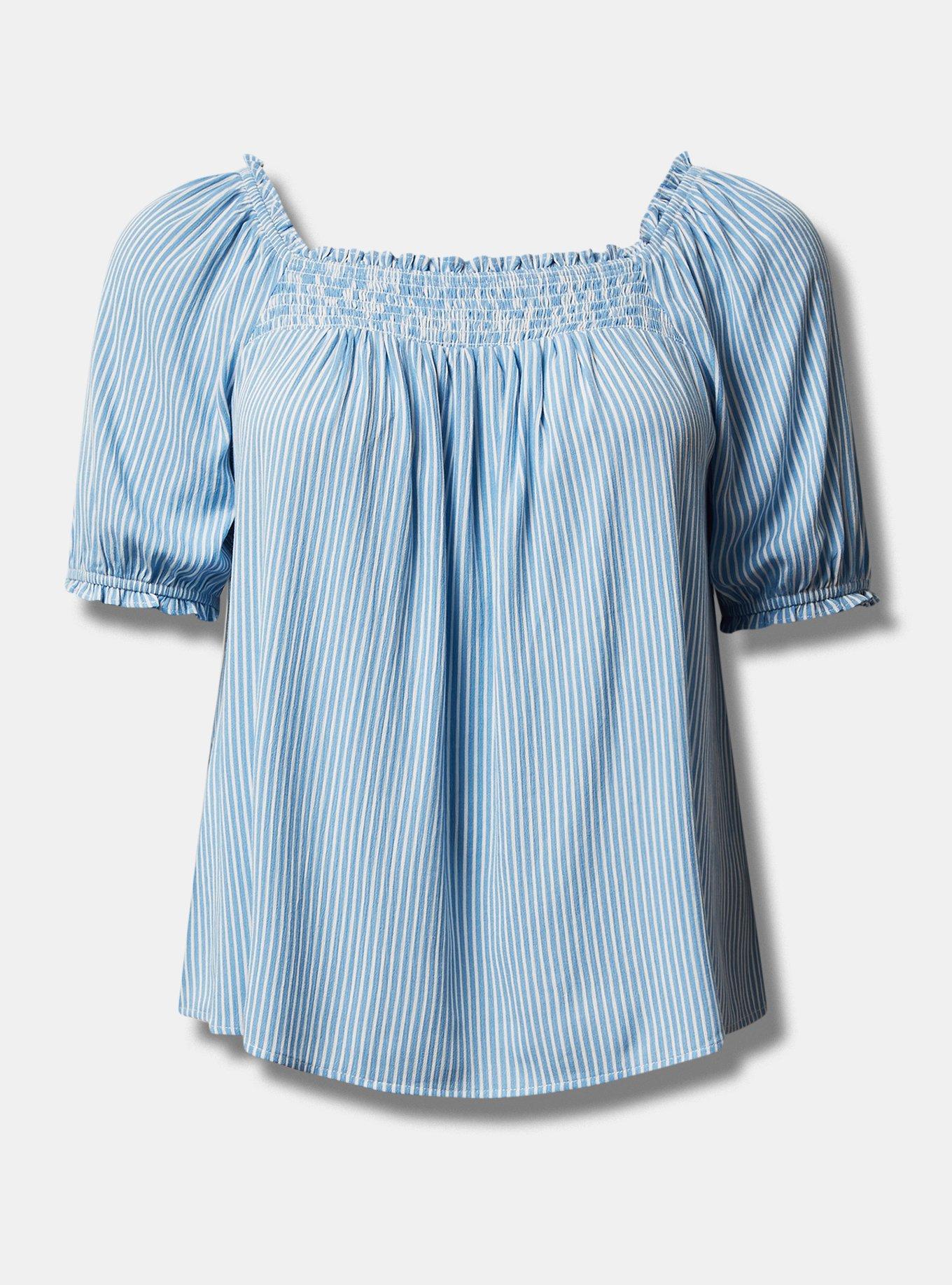 Plus Size - Washable Gauze Smocked Yoke Top - Torrid