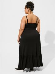 Plus Size Maxi Super Soft Tiered Dress, DEEP BLACK, alternate